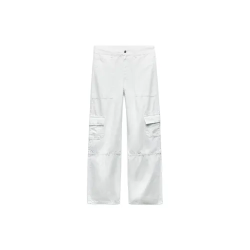 ZARA Cargo Pants Women's White