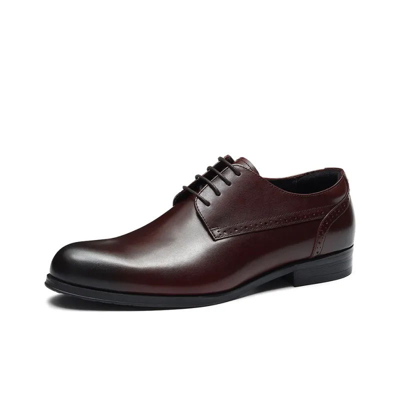 ASTON M.JAZZ Dress Shoes Men Low Top Black/Burgundy-8