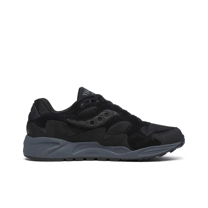 Saucony Grid Shadow 2 Abrasion Resistant Low Top Running Shoes Men's Black-1