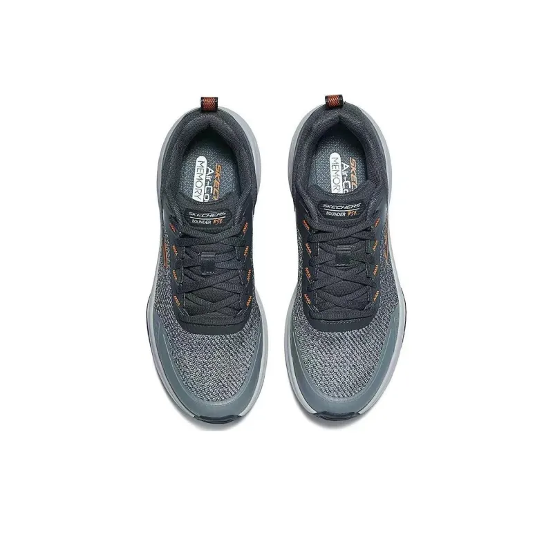 Skechers Bounder Anti Slip Wear Resistant Low Top Casual Shoes Men's Gray Orange-2