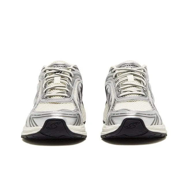 OLD ORDER Cushioning Low Top Casual Running Shoes Unisex Silver-2