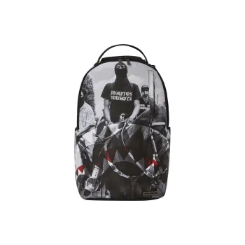 SPRAYGROUND Artificial Leather Backpack Unisex Black Gray