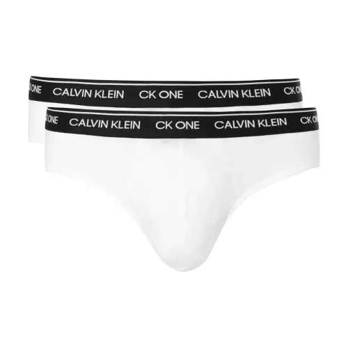 CK/Calvin Klein HIP BRIEF 2PK Underpants Europe Version Men's 2 Pack White