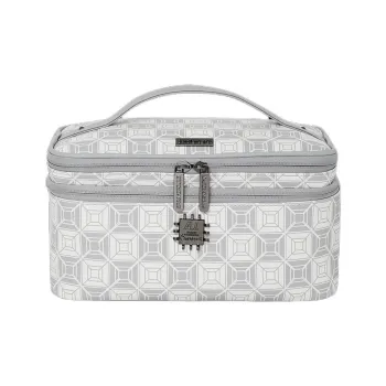 SPRAYGROUND Ai SANDFLOWER Collaboration Polyester Makeup Bag Unisex White Gray