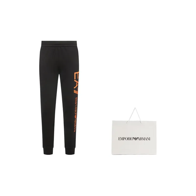 EMPORIO ARMANI EA7 Knitted Sports Pants Men's Black-1
