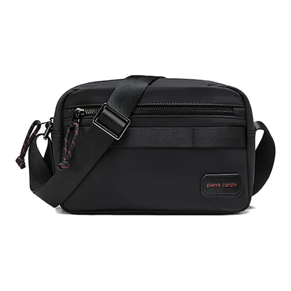 PIERRE CARDIN Fabric Crossbody Bag Regular Men's Black-0