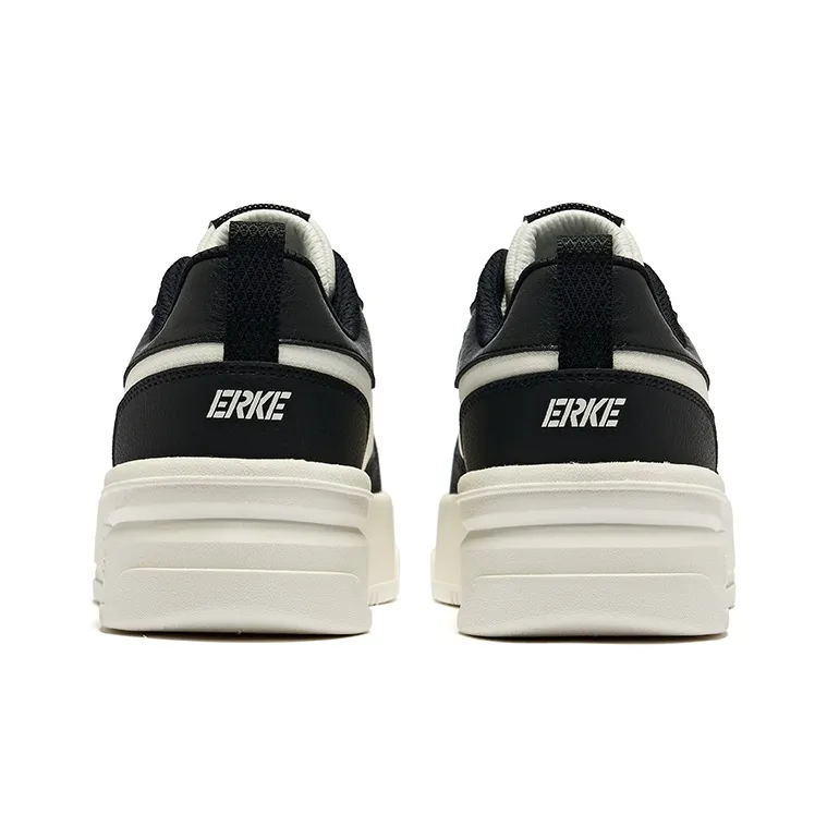 Erke Spring Dawn 2.0 Wear-Resistant Slip-Resistant Low-Top Skateboard Shoes Women's Microcrystal White/Jet Black-3
