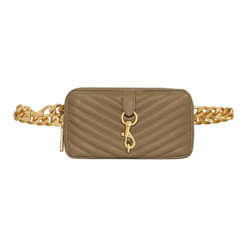 REBECCA MINKOFF Edie Leather Fanny Pack Unisex Brown-0