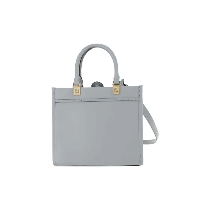 FENDI Sunshine Calfskin Tote Bag, Shopping Bag, Shoulder Bag, Crossbody Bag, Handbag Small Size Women's Light Blue-2