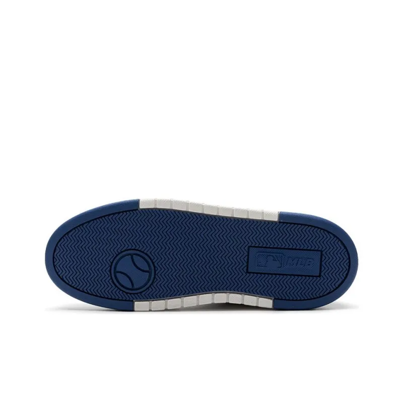 MLB Chunky Liner Anti Slip Wear Resistant Low Top Skateboard Shoes Unisex White Blue Black-5