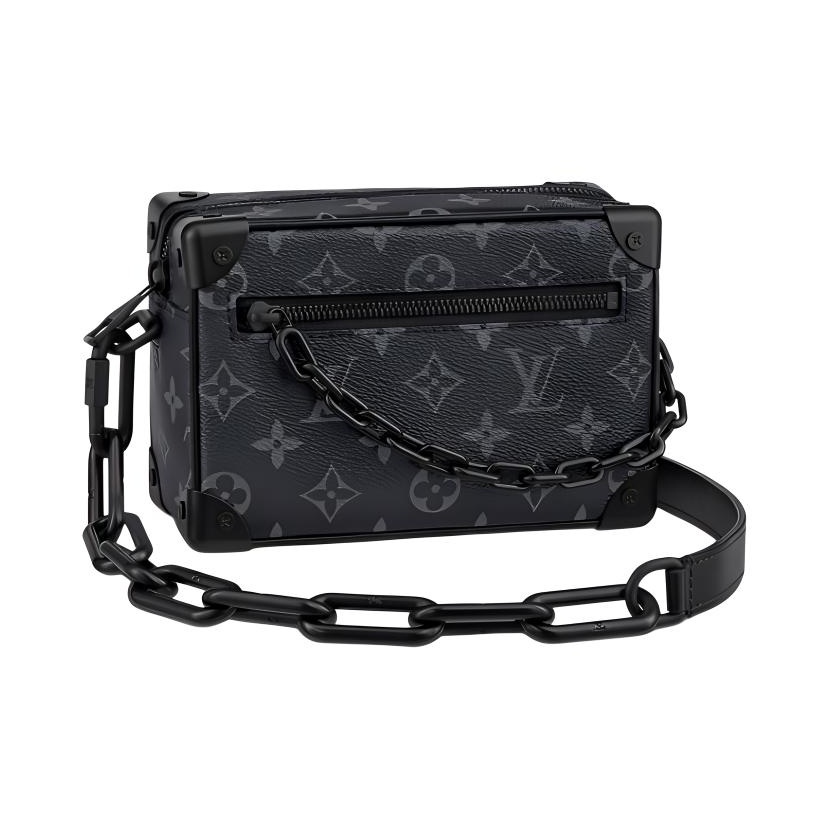 ショルダーバッグ LOUIS VUITTON Mini Soft Trunk Women's Black Leather Zip Wallet - Clémence Empreinte