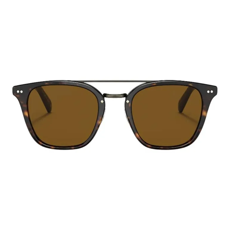 Oliver Peoples Acetate Aviator Sunglasses Men's Brown-1