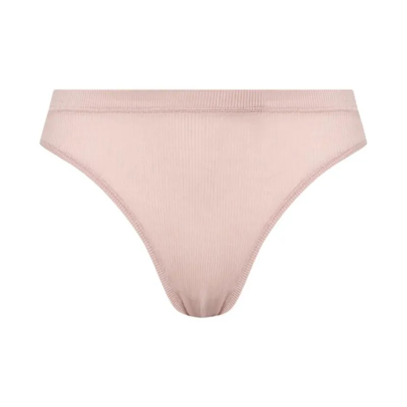 CK/Calvin Klein HIGH LEG BIKINI MID-RISE Underpants Europe Version Women's 1 Pack Pink-0