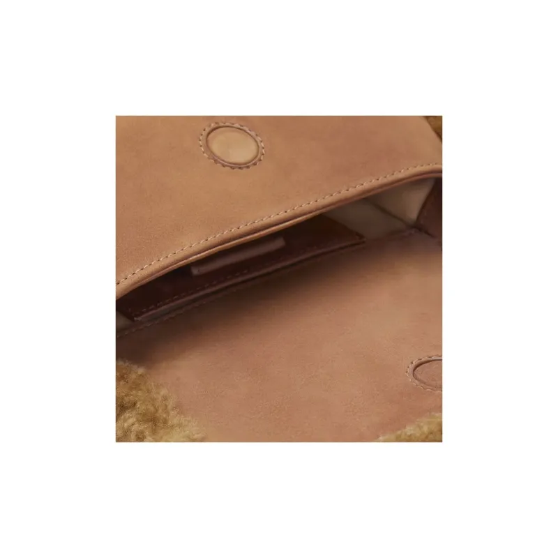 Jacquemus Le Petit Bambino Shearling Portable Crossbody Bag Shoulder Bag Women's Camel-4