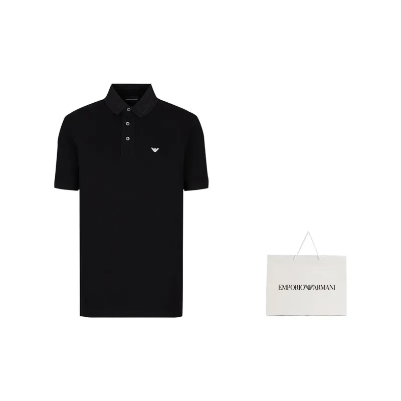 EMPORIO ARMANI FW22 Polo Shirt Men's Black-1
