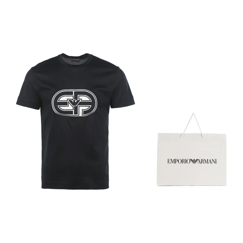 EMPORIO ARMANI SS23 Regular T Shirt Men's Dark Blue-3