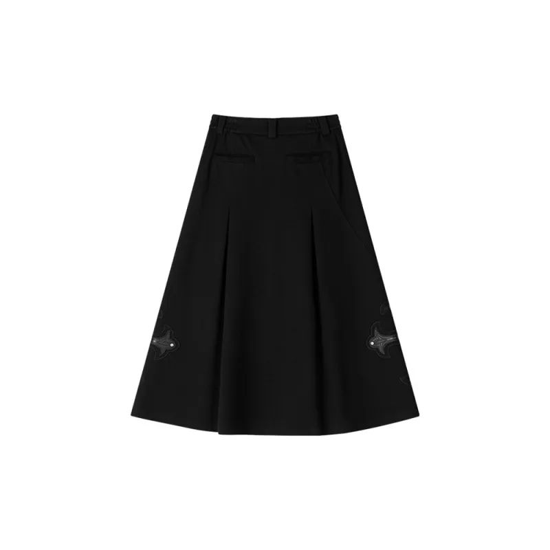 MRJ Casual Long Skirt Women's Extreme Night Black-1