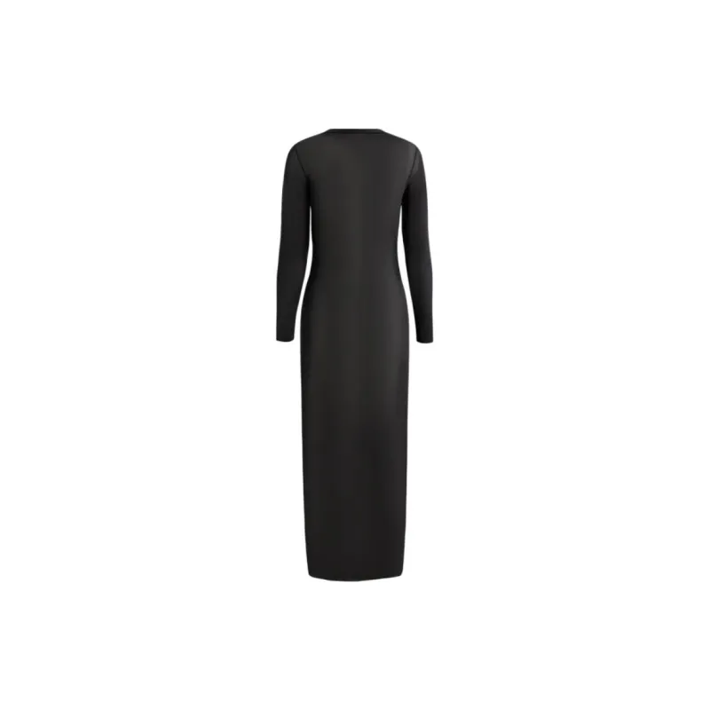 KITH Miki Mesh Midi Dress Long-Sleeved Dresses Women's Black-1