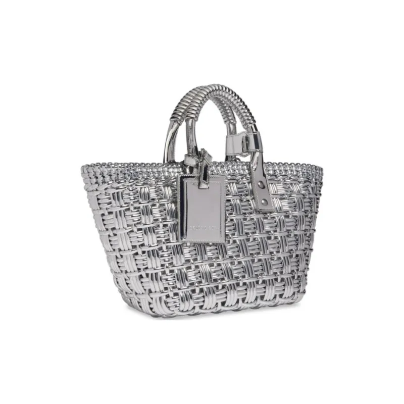 Balenciaga Calfskin Handbag Women's Silver-1