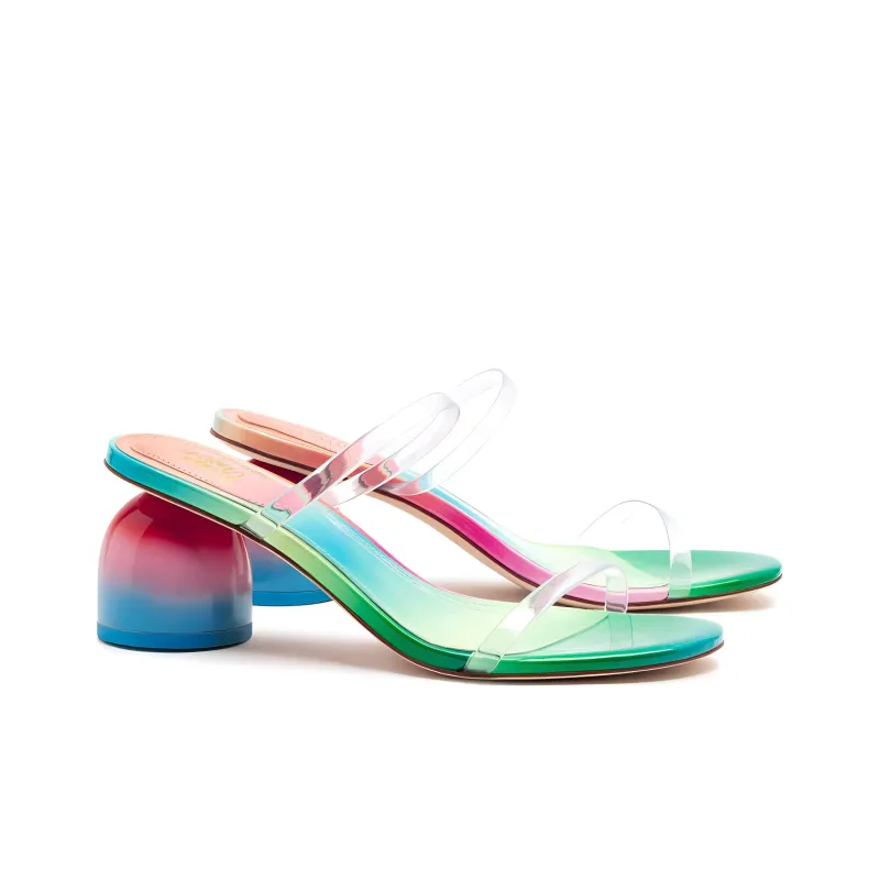 Gabriela Noelle x Larroude Slide Slippers Women's Red Green-2