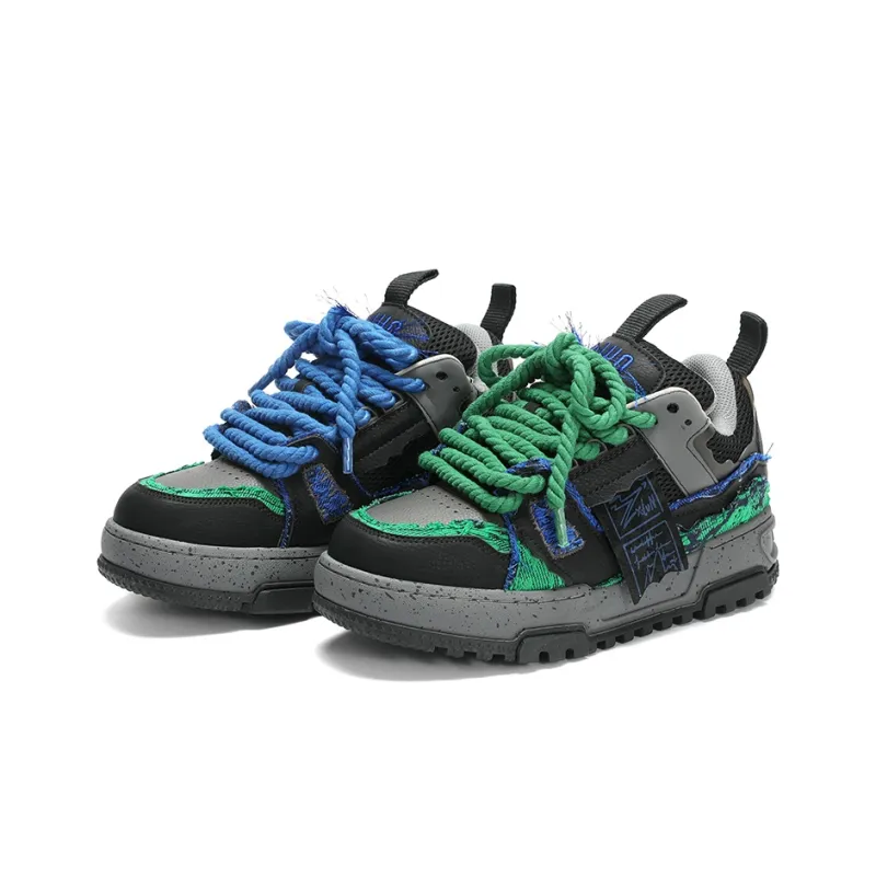 X·LUN Cushioning Height Increasing Slip Resistant Mid Top Skateboard Shoes Unisex-2