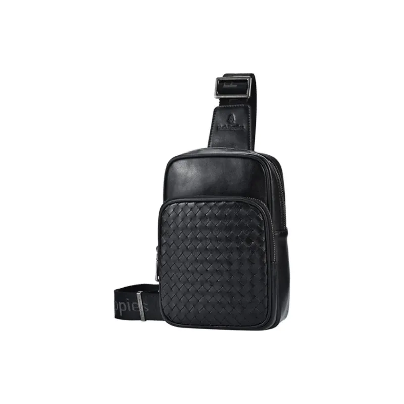 Hush Puppies Top Grain Cow Leather Sling Bag Regular Men's Black-1