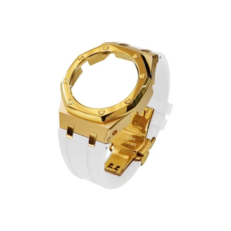Keppot Compatible With Farmhouse Oak GA 2100 GA 2110 GA B2100 Modified Metal Strap Watch Case Unisex-28