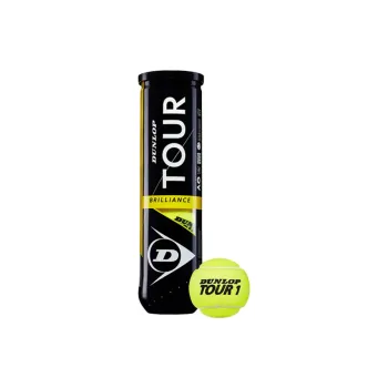 DUNLOP TOUR BRILLIANCE Tennis Balls Wool, Polyester, Cotton Match Ball Competition Neon Green