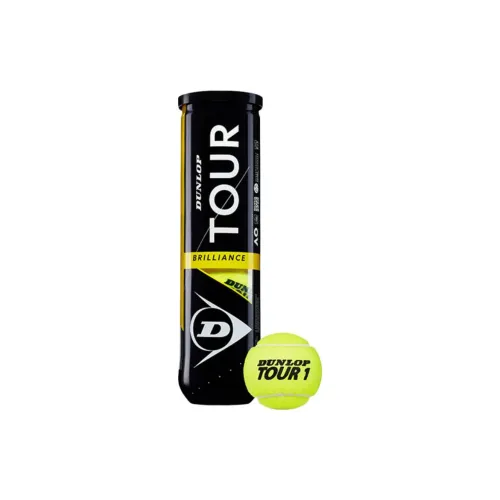 DUNLOP TOUR BRILLIANCE Tennis Balls Wool, Polyester, Cotton Match Ball Competition Neon Green