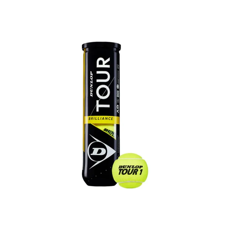 DUNLOP TOUR BRILLIANCE Tennis Balls Wool, Polyester, Cotton Match Ball Competition Neon Green-0