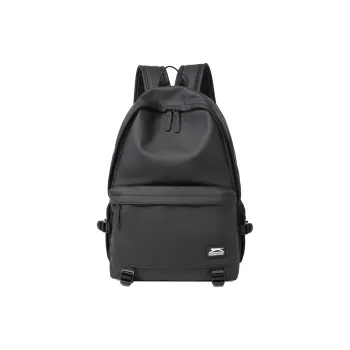 Slazenger Premium PU Backpack Large Size Men's Obsidian Black/Maillard Style Brown