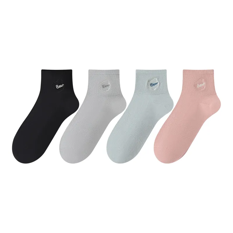 XXLLG Spring And Fall Mid Calf Socks Women's 4 Pack-10