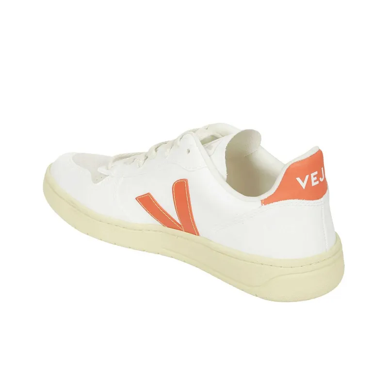 VEJA Low-Top Skateboard Shoes Men's White Orange-4