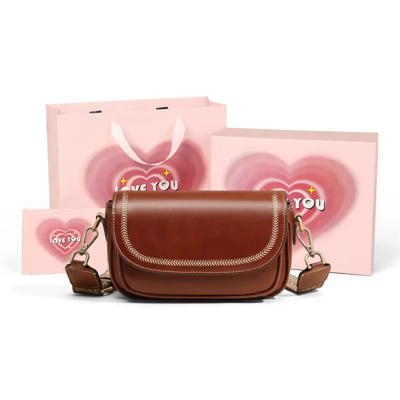 COMELY Cow Leather Patchwork Synthetic Leather Small Square Bag Shoulder Bag Crossbody Bag Shoulder Bag Women's Coffee-6