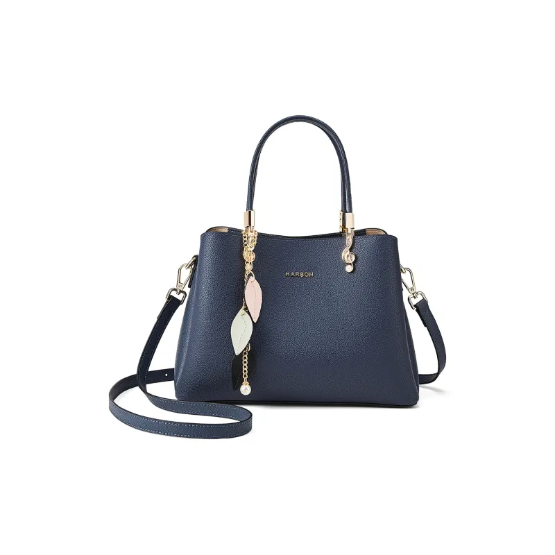 HARSON Cow Leather Handbag, Shoulder Bag, Crossbody Bag Women's Blue-1