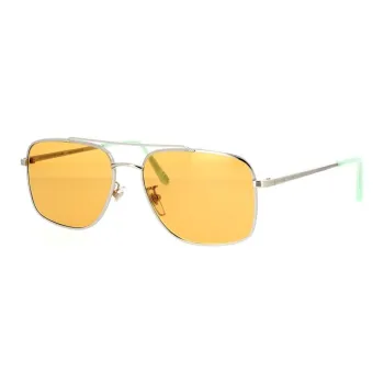 Retrosuperfuture Metal Acetate Aviator Sunglasses Unisex Silver