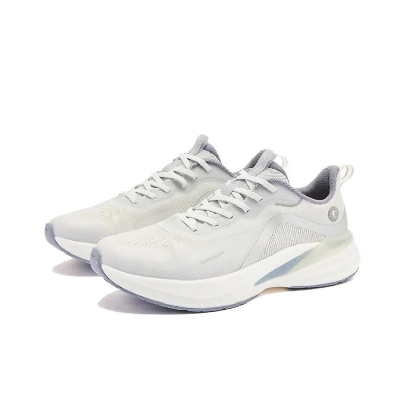 QIAODAN Windy 13 Cushioning, Wear Resistant Low Top Training Running Shoes Men's Gray Silver-3