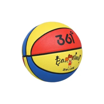 361° Rubber Basketball Red Yellow Blue Size 3 Ball Training Kids'
