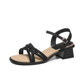 Golden Silk Rabbit Strap Sandals Women's