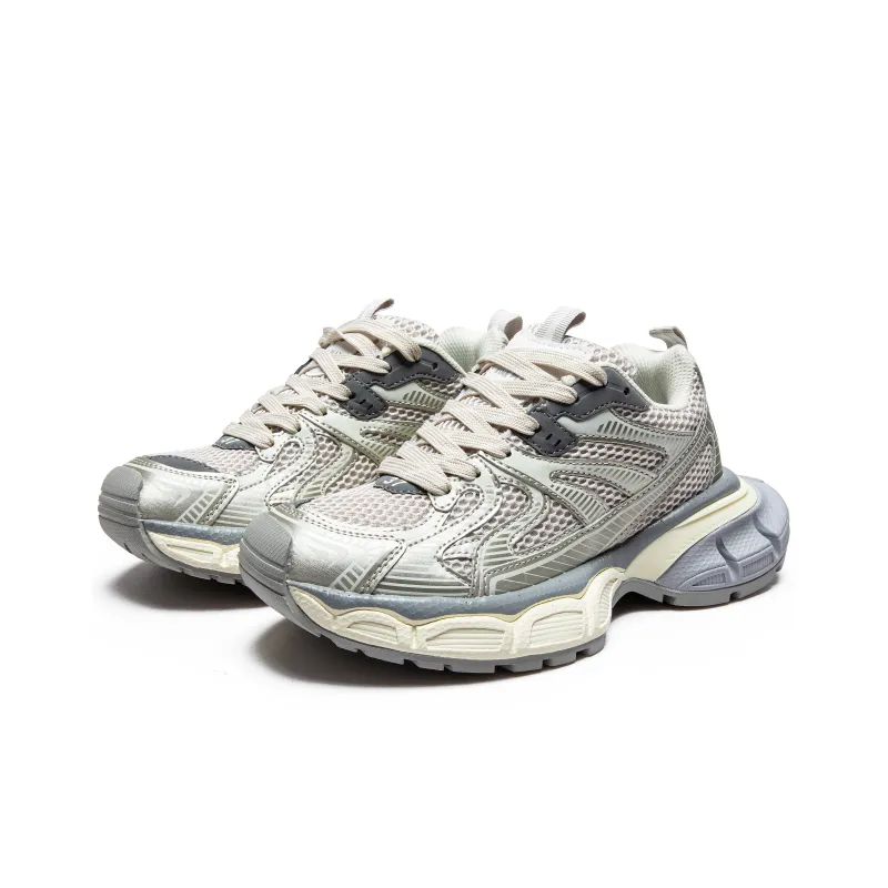 FINEPLAN Cushioning Anti-Slip And Wear-Resistant Low-Top Chunky Sneakers Unisex Silver Blue-8