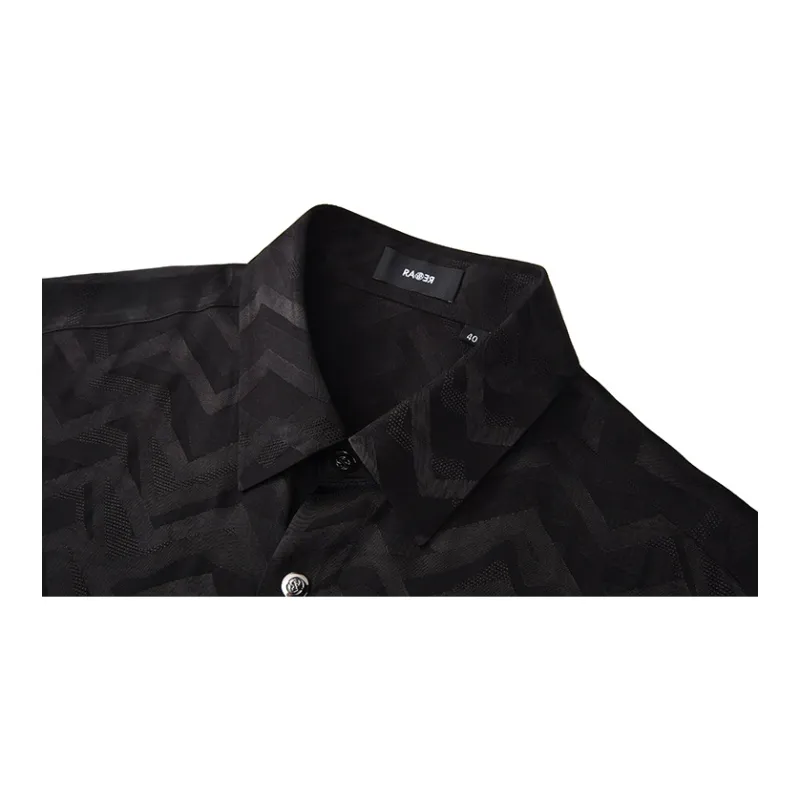 RARE Short Sleeved Shirt Men's Black-3