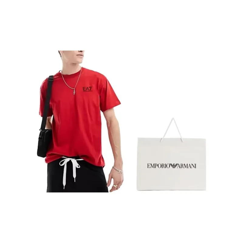 EMPORIO ARMANI EA7 SS24 T Shirt Men's Red-2