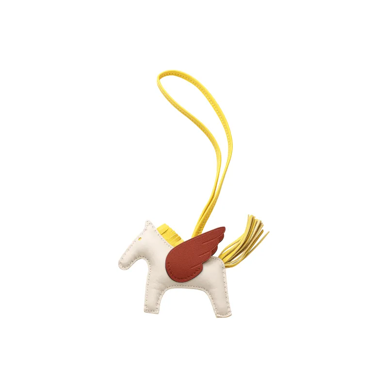 HERMES Leather Pendants Unisex White-1