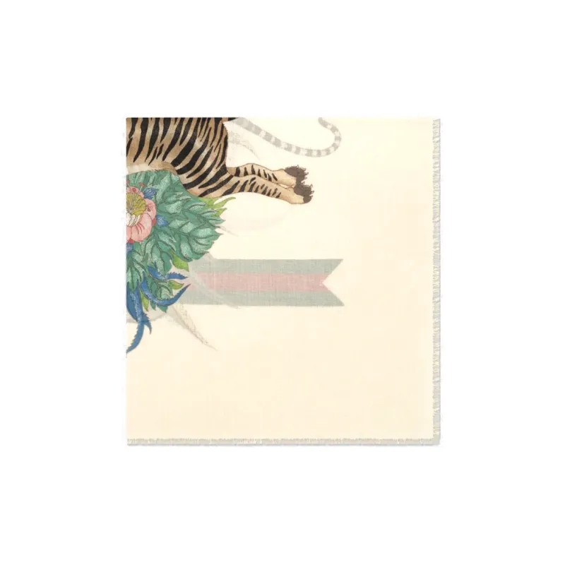 GUCCI Modal Silk Scarves Kids' Yellow-0