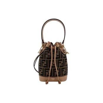 FENDI Mon Tresor Calfskin Bucket Bag, Handbag, Crossbody Bag, Shoulder Bag Small Size Women's Brown
