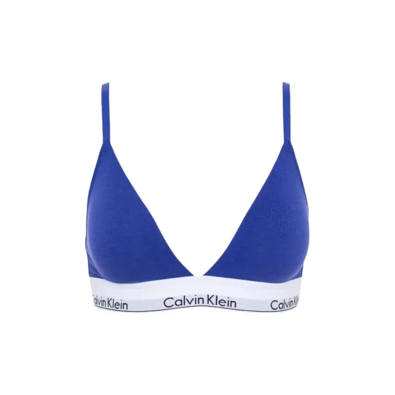 CK/Calvin Klein LGHT LINED TRIANGLE Bra Europe Version Women's Blue-0