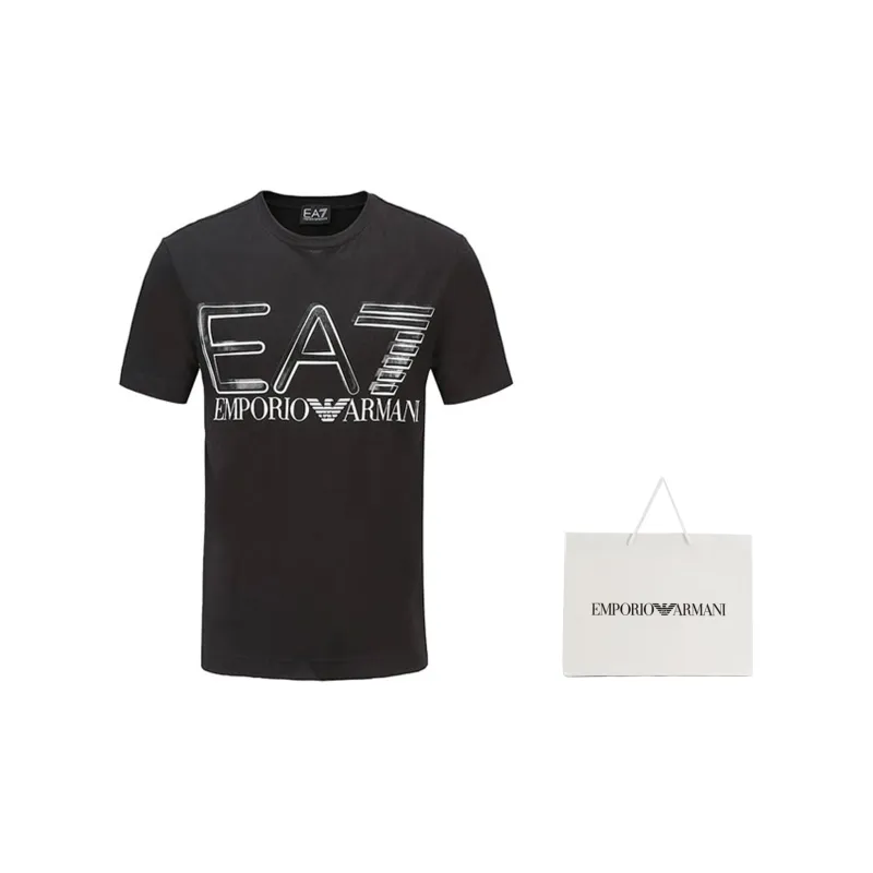 EMPORIO ARMANI T Shirts Men Black-2