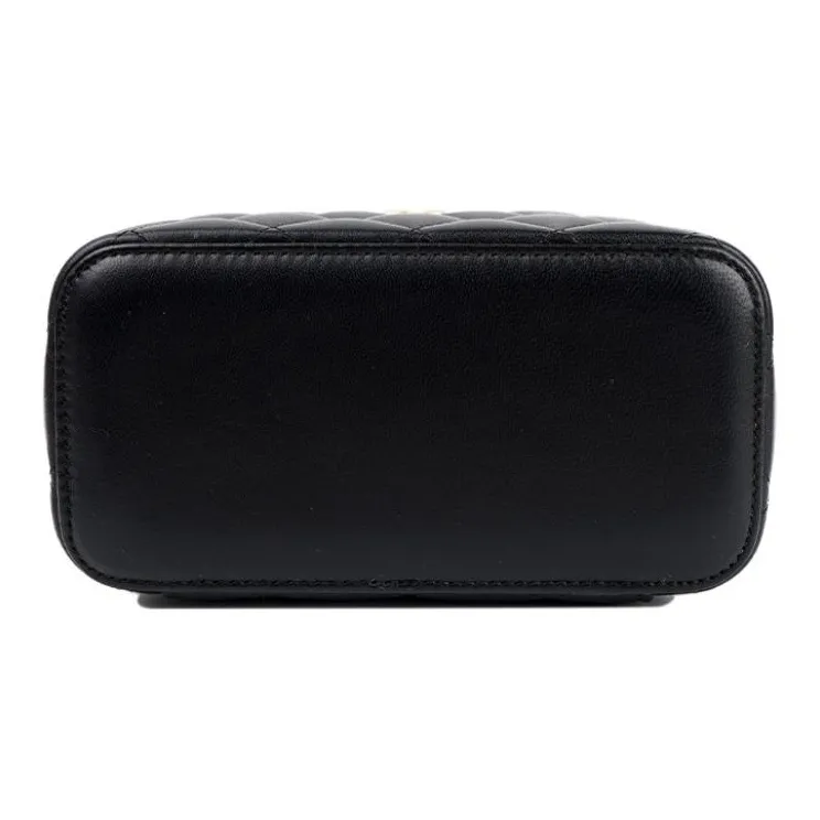 CHANEL Sheepskin Box Bag Crossbody Bag Regular Women's Black-4