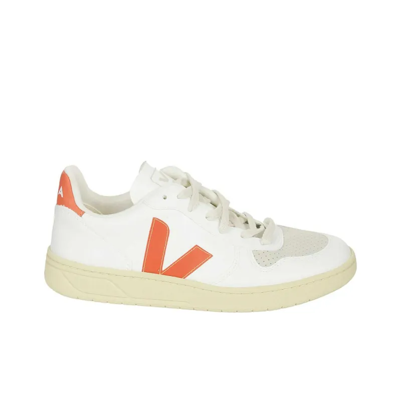 VEJA Low-Top Skateboard Shoes Men's White Orange-1