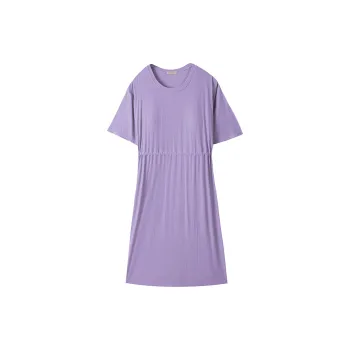 AUTUMNDEER Nightgown Women's Taro Purple